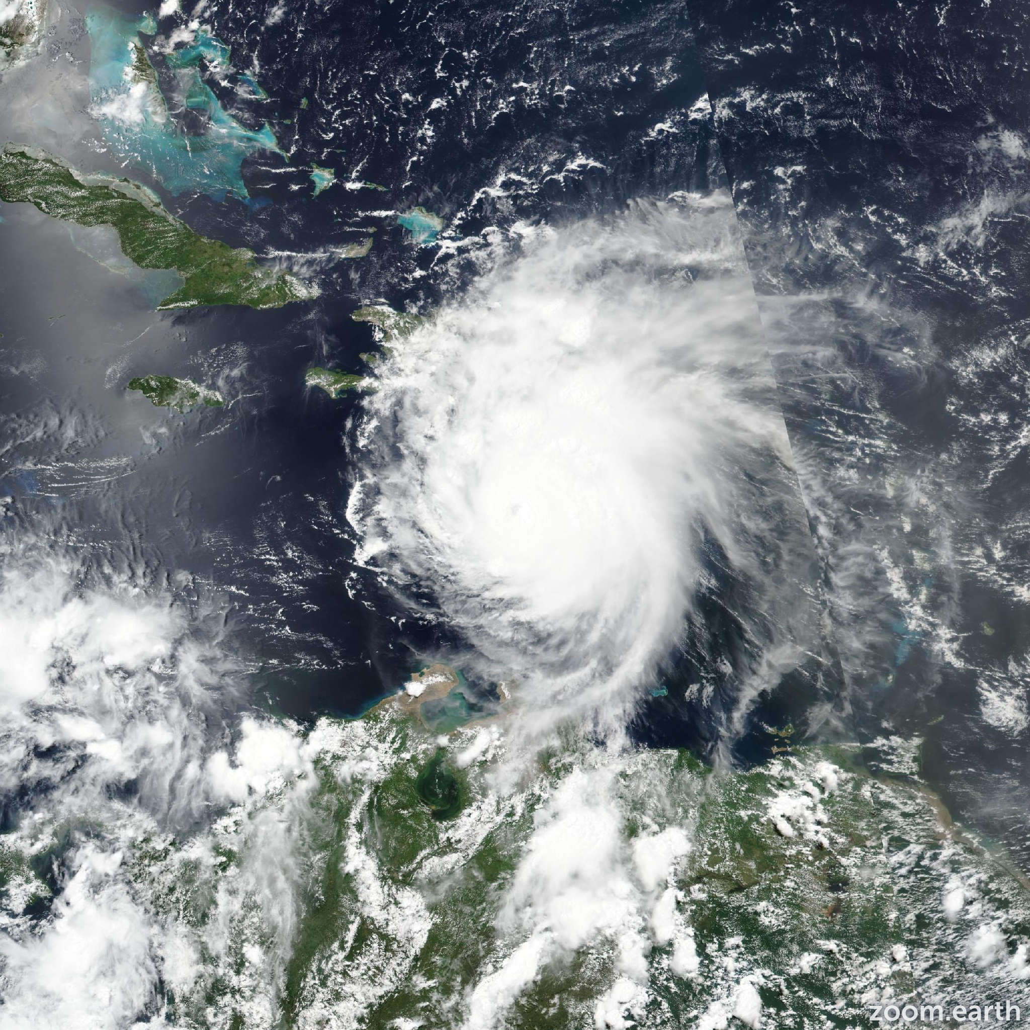 Major Hurricane Beryl 2024 Zoom Earth